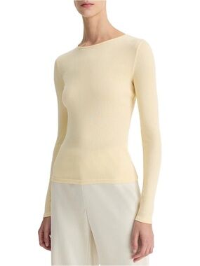 Vince Rib Crew - soft yellow